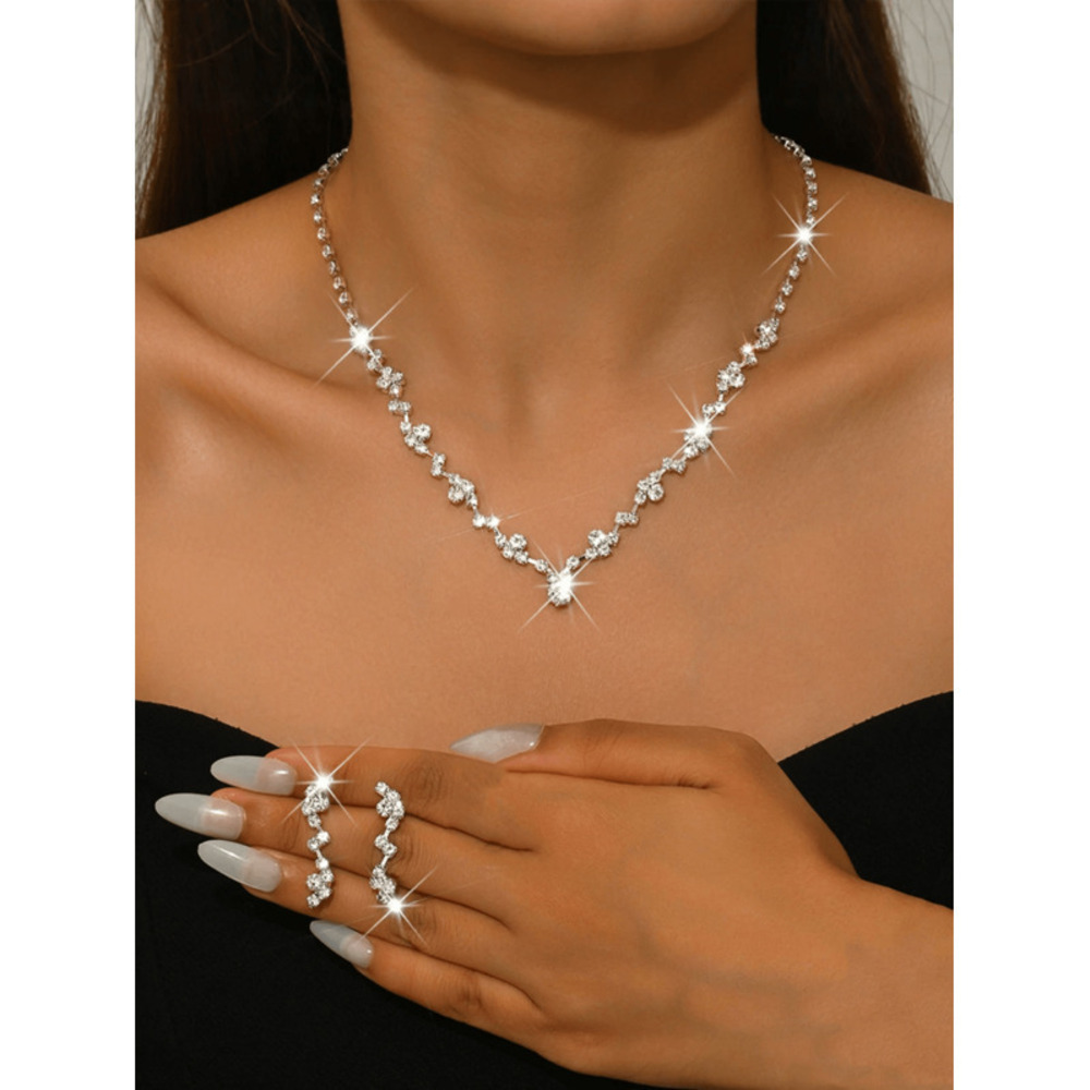 Sexy 2-Piece Set: Necklace + Earrings, Banqu Minimalist